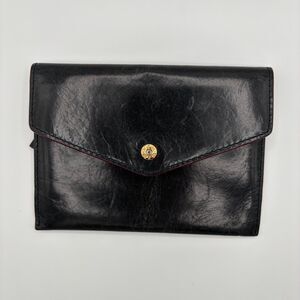 MZ Wallace | Stunning Leather Envelope Wallet | Dark Blue/Pink/Gold